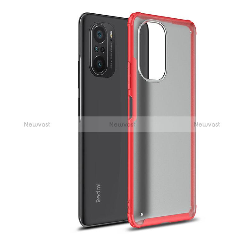 Silicone Transparent Frame Case Cover WL1 for Xiaomi Redmi K40 5G Red