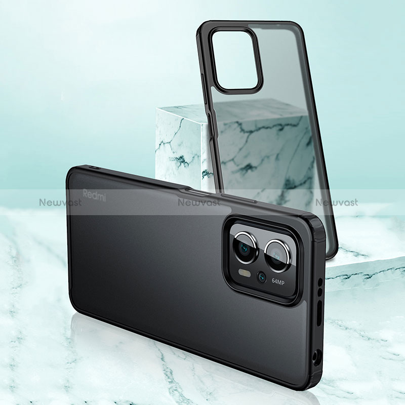 Silicone Transparent Frame Case Cover WL1 for Xiaomi Redmi K50i 5G