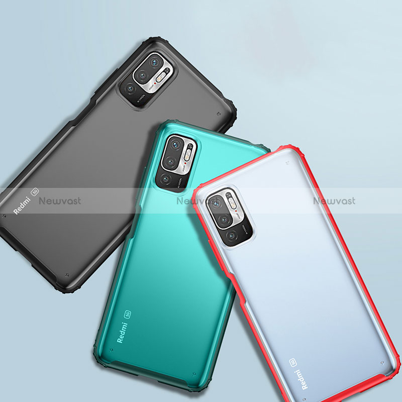 Silicone Transparent Frame Case Cover WL1 for Xiaomi Redmi Note 10 5G