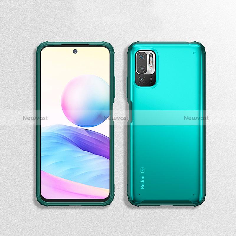 Silicone Transparent Frame Case Cover WL1 for Xiaomi Redmi Note 10T 5G