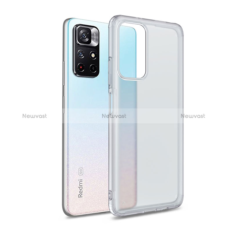 Silicone Transparent Frame Case Cover WL1 for Xiaomi Redmi Note 11T 5G