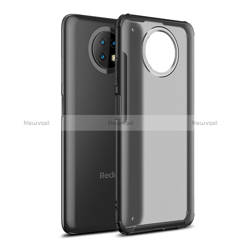 Silicone Transparent Frame Case Cover WL1 for Xiaomi Redmi Note 9 5G Black