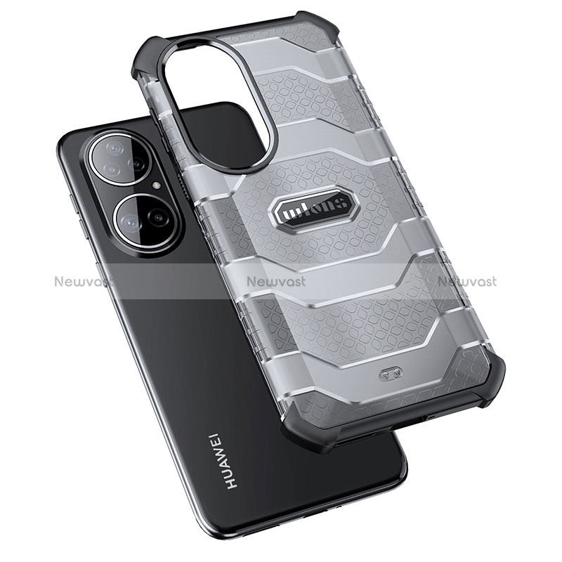 Silicone Transparent Frame Case Cover WL3 for Huawei P50 Pro