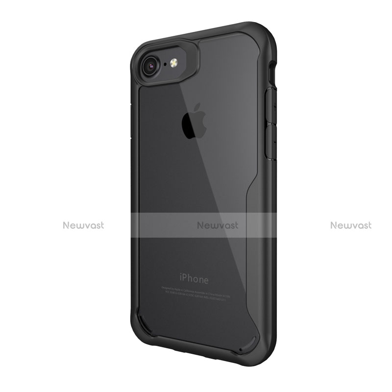 Silicone Transparent Frame Case F01 for Apple iPhone 8 Plus Black