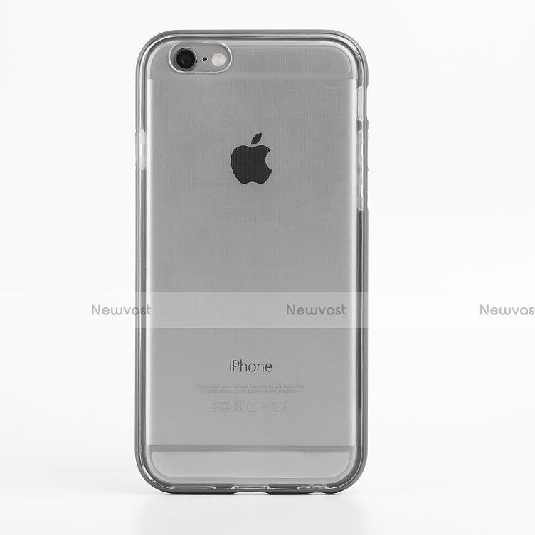 Silicone Transparent Frame Case for Apple iPhone 6 Gray