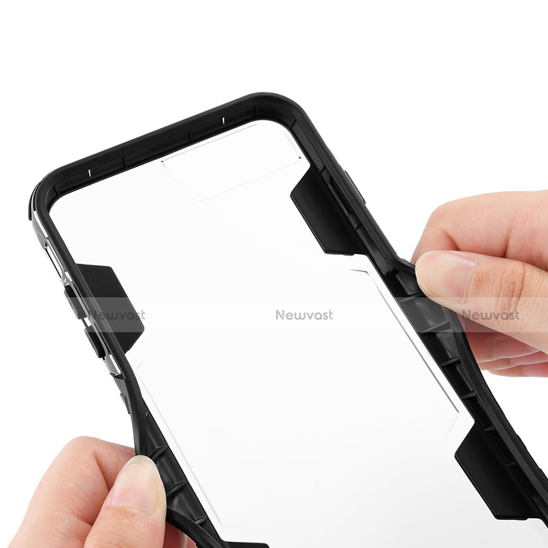 Silicone Transparent Frame Case for Apple iPhone 8 Black