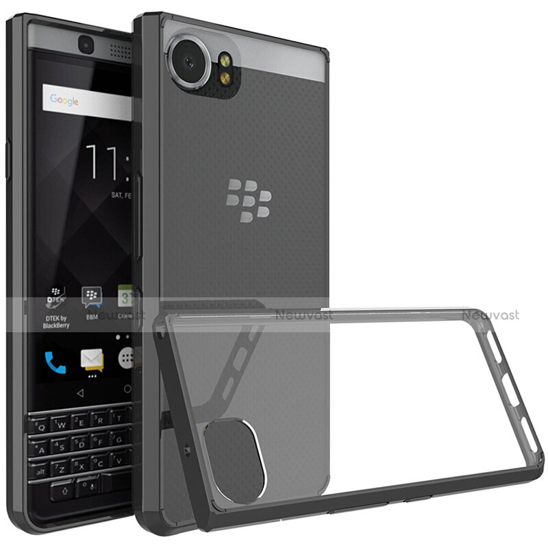 Silicone Transparent Frame Case for Blackberry KEYone Black