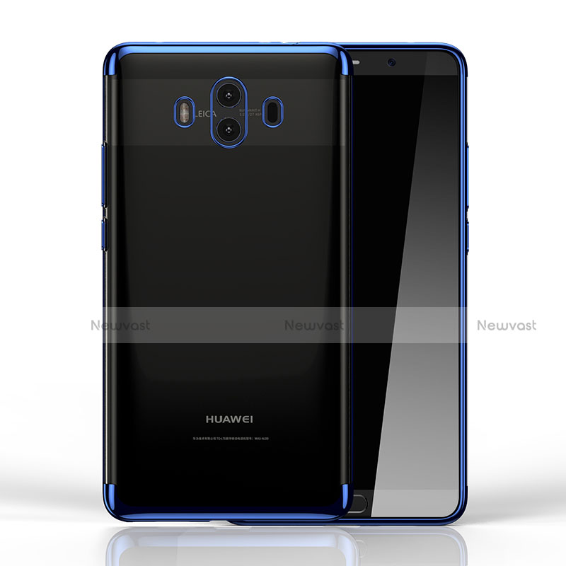 Silicone Transparent Frame Case for Huawei Mate 10 Blue