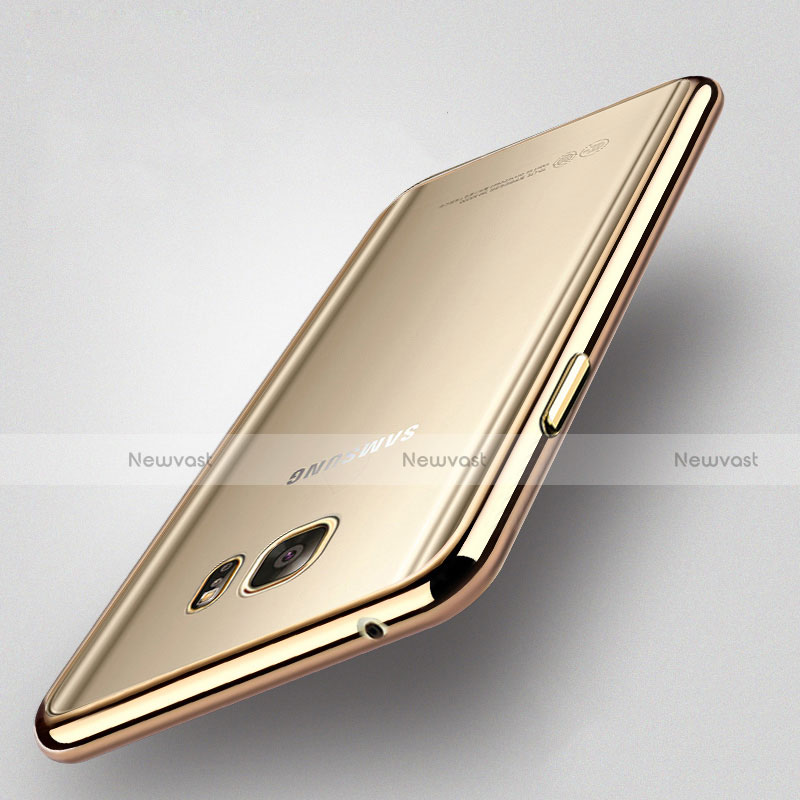 Silicone Transparent Frame Case for Samsung Galaxy Note 5 N9200 N920 N920F Gold