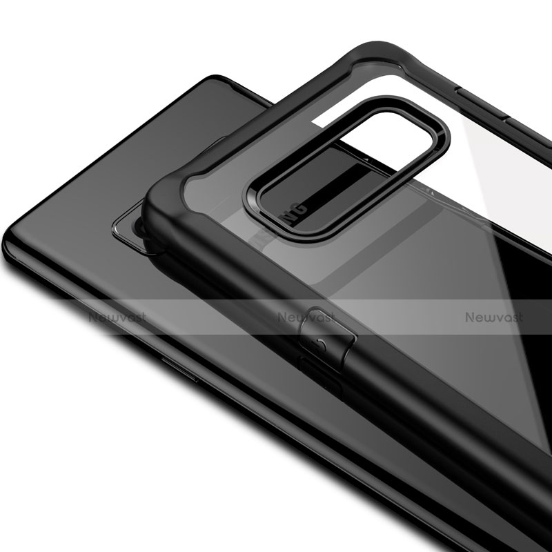 Silicone Transparent Frame Case for Samsung Galaxy Note 8 Black