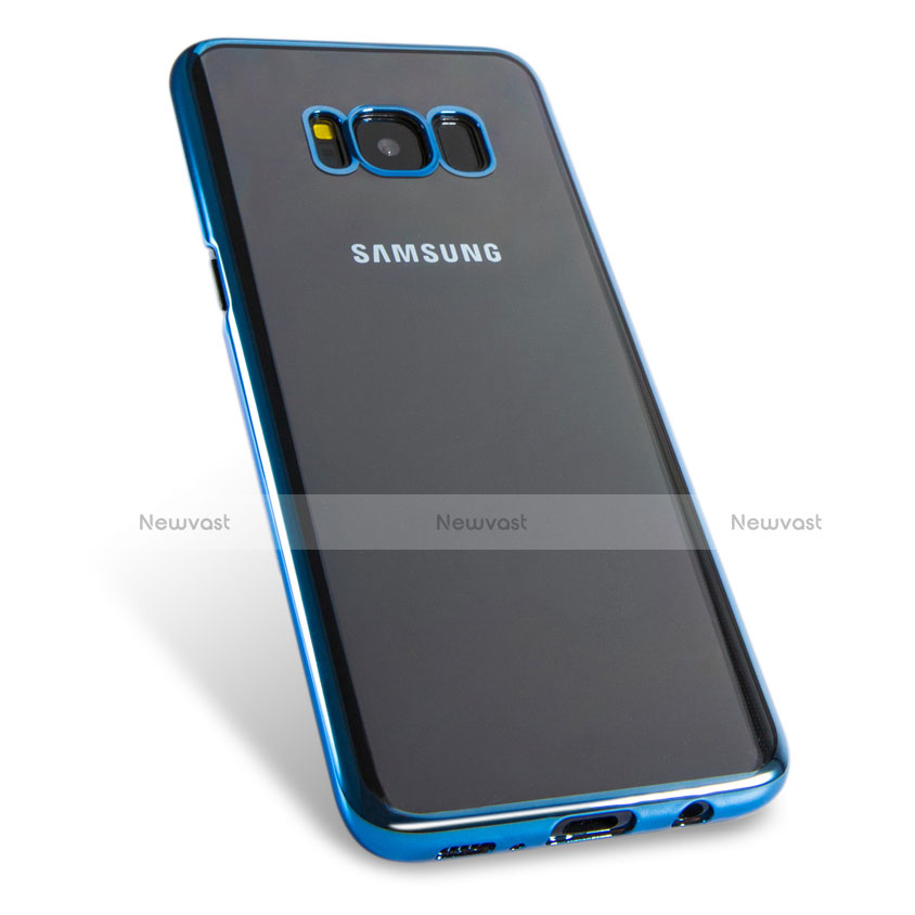 Silicone Transparent Frame Case for Samsung Galaxy S8 Blue