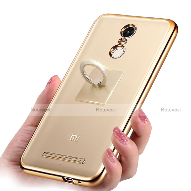 Silicone Transparent Frame Case for Xiaomi Redmi Note 3 Gold