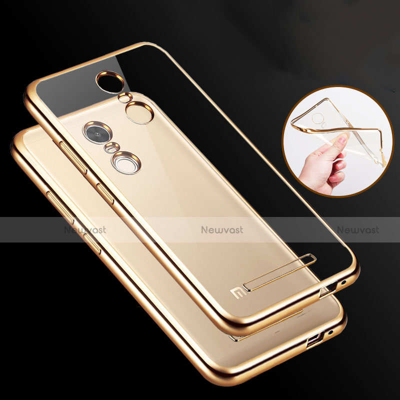 Silicone Transparent Frame Case for Xiaomi Redmi Note 3 Gold