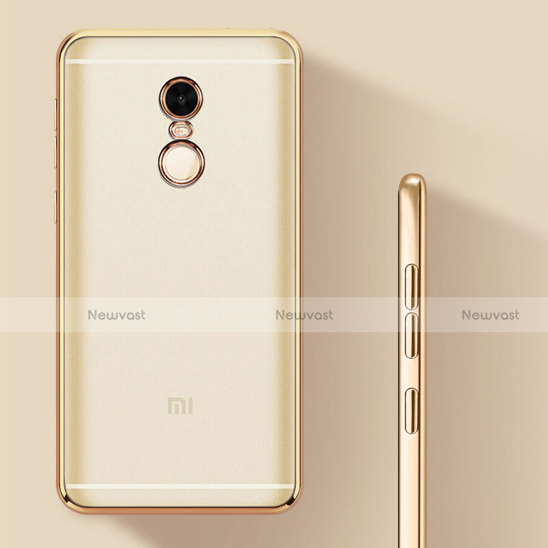 Silicone Transparent Frame Case for Xiaomi Redmi Note 4 Standard Edition Gold