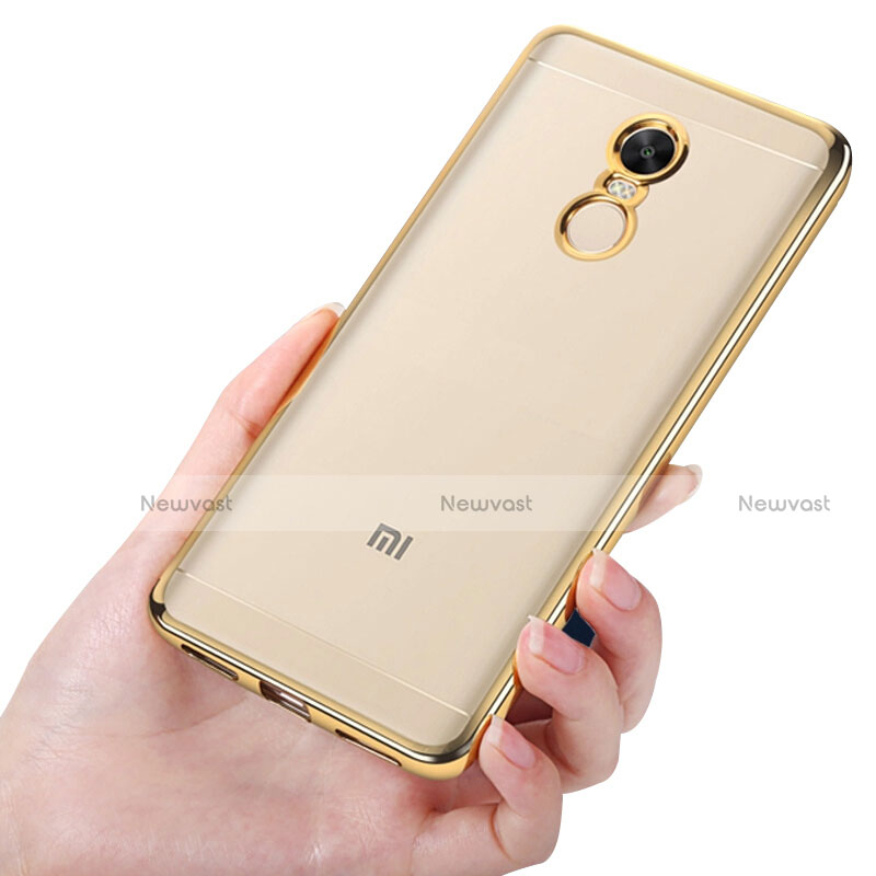 Silicone Transparent Frame Case for Xiaomi Redmi Note 4 Standard Edition Gold