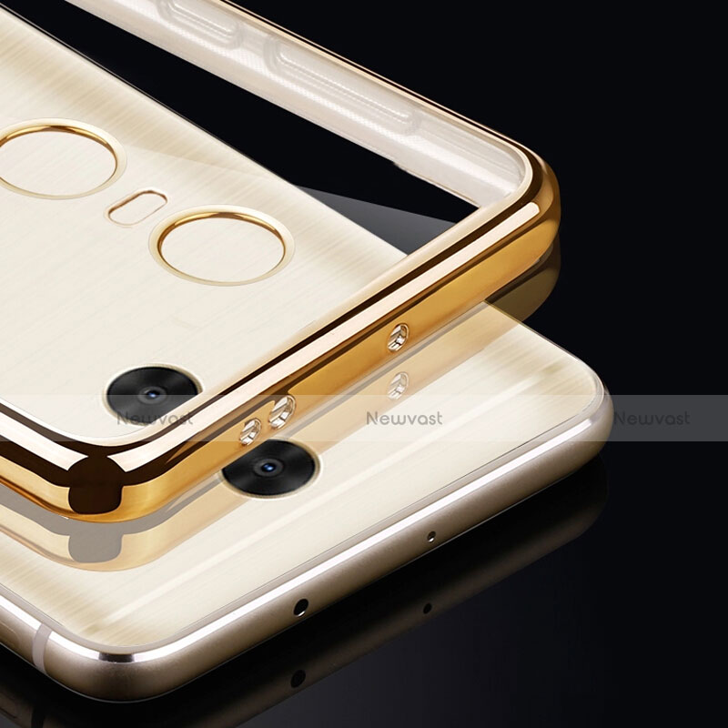 Silicone Transparent Frame Case for Xiaomi Redmi Note 4X Gold