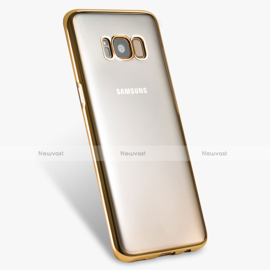 Silicone Transparent Frame Cover for Samsung Galaxy S8 Gold