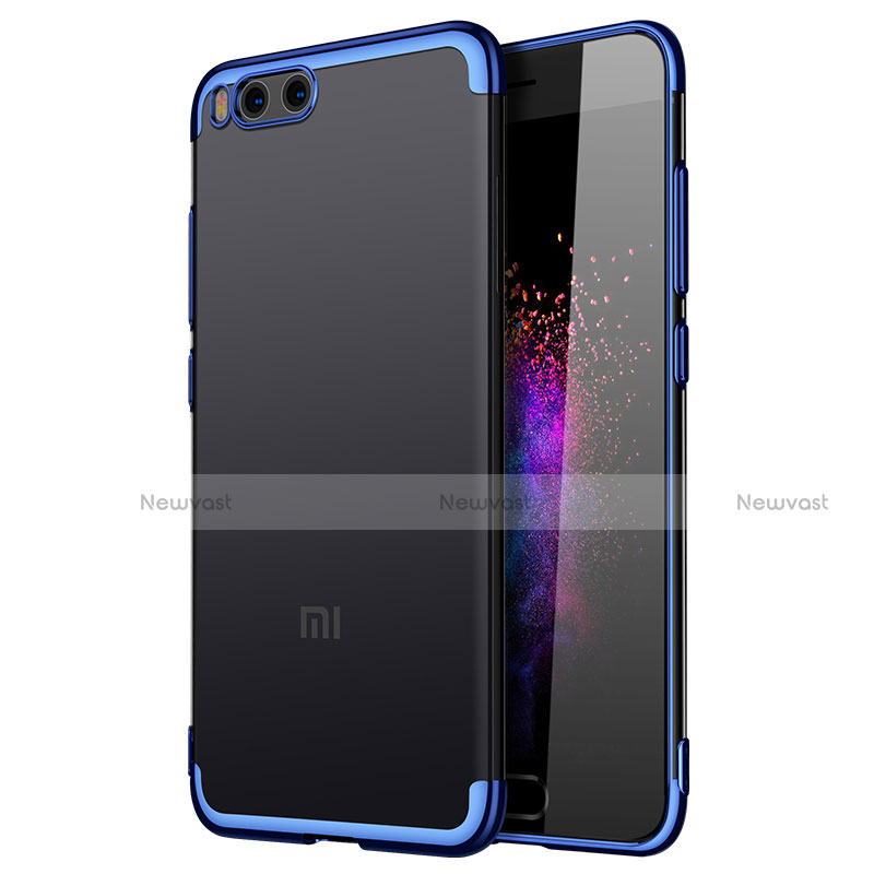 Silicone Transparent Frame Cover for Xiaomi Mi Note 3 Blue