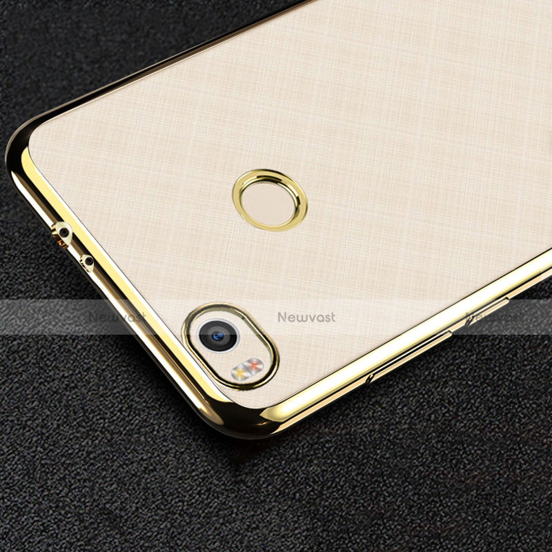 Silicone Transparent Matte Finish Frame Case for Xiaomi Mi 4S Gold