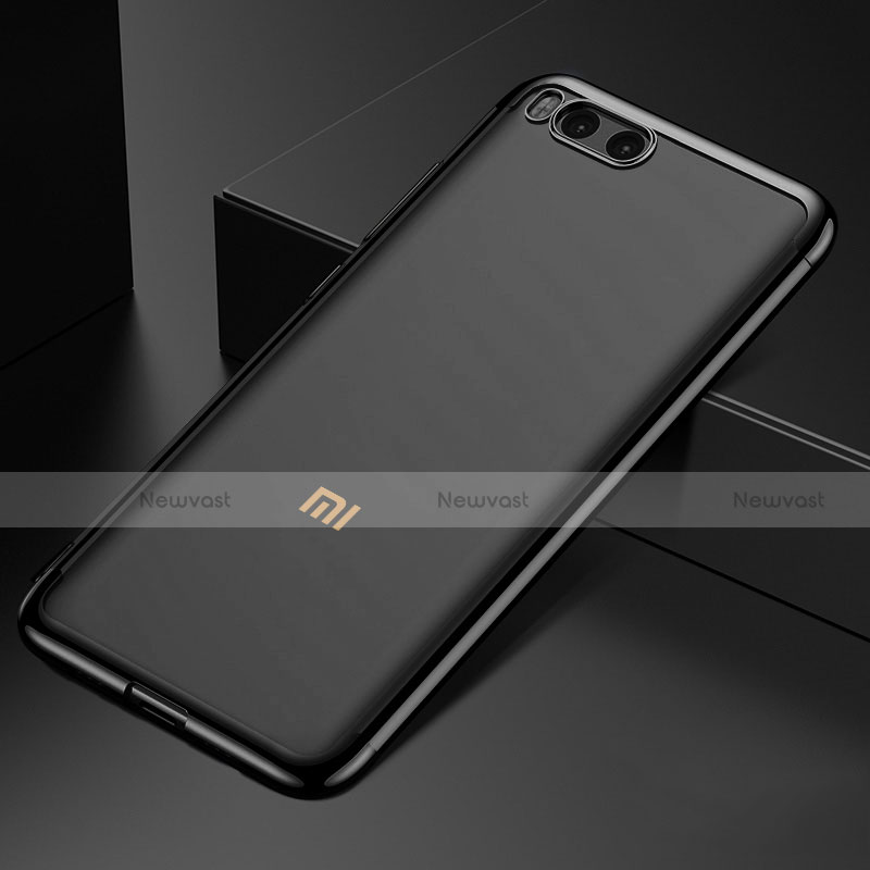 Silicone Transparent Matte Finish Frame Case for Xiaomi Mi 6 Black