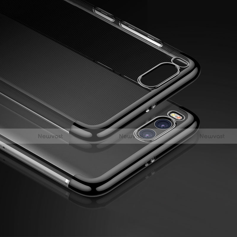 Silicone Transparent Matte Finish Frame Case for Xiaomi Mi 6 Black