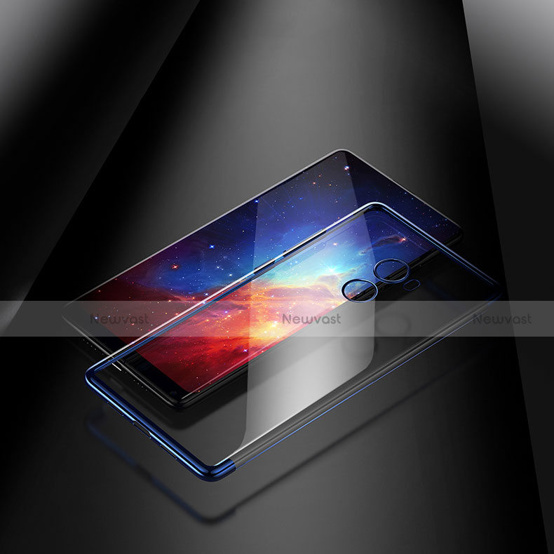 Silicone Transparent Matte Finish Frame Case for Xiaomi Mi Mix Evo Blue