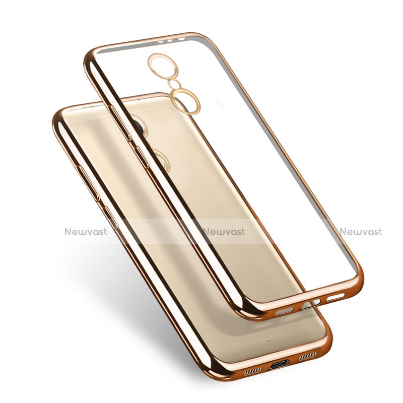 Silicone Transparent Matte Finish Frame Case for Xiaomi Redmi Note 4X High Edition Gold