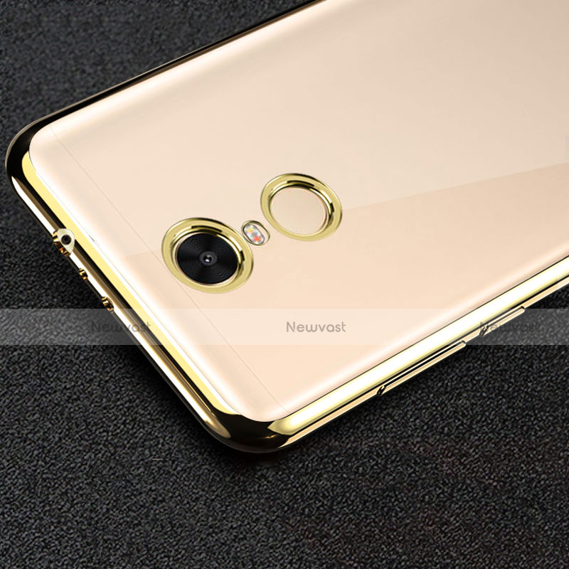 Silicone Transparent Matte Finish Frame Case for Xiaomi Redmi Note 4X High Edition Gold