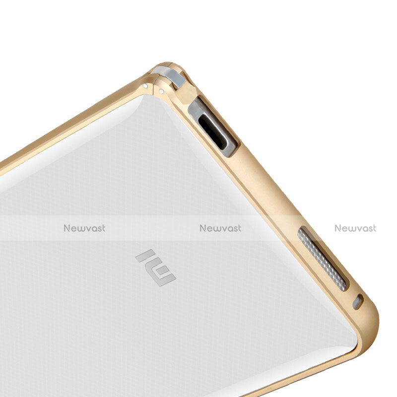 Silicone Transparent Matte Finish Frame Cover for Xiaomi Mi 4 Gold