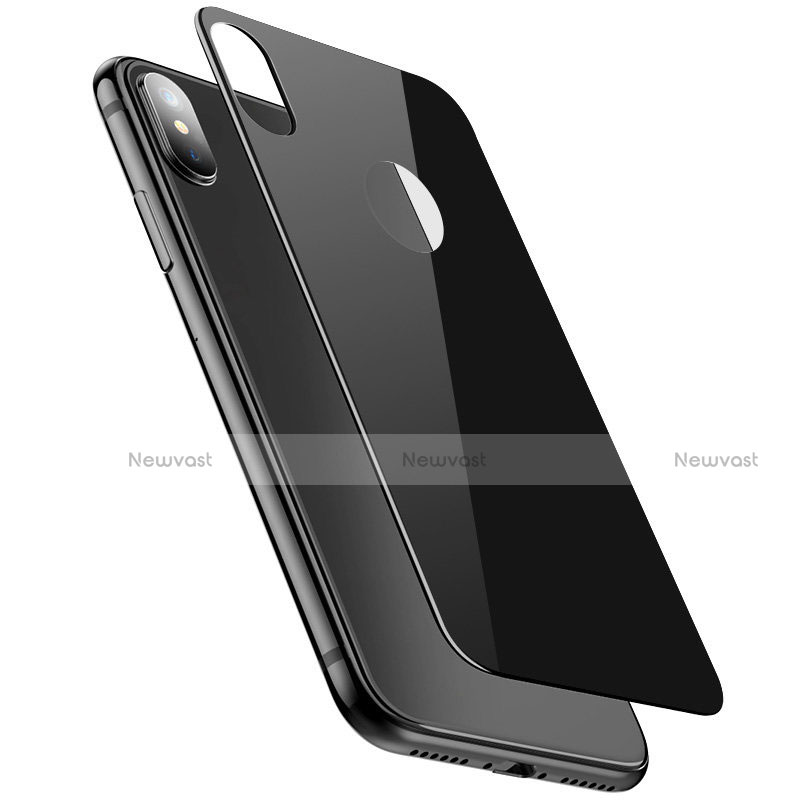 Silicone Transparent Mirror Frame Case 360 Degrees C01 for Apple iPhone X Black