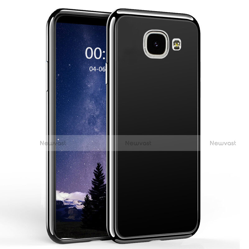 Silicone Transparent Mirror Frame Case 360 Degrees for Samsung Galaxy A9 (2016) A9000 Black