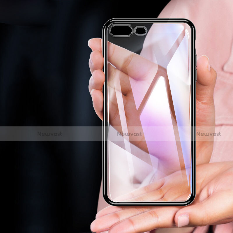 Silicone Transparent Mirror Frame Case Cover for Apple iPhone 8 Plus