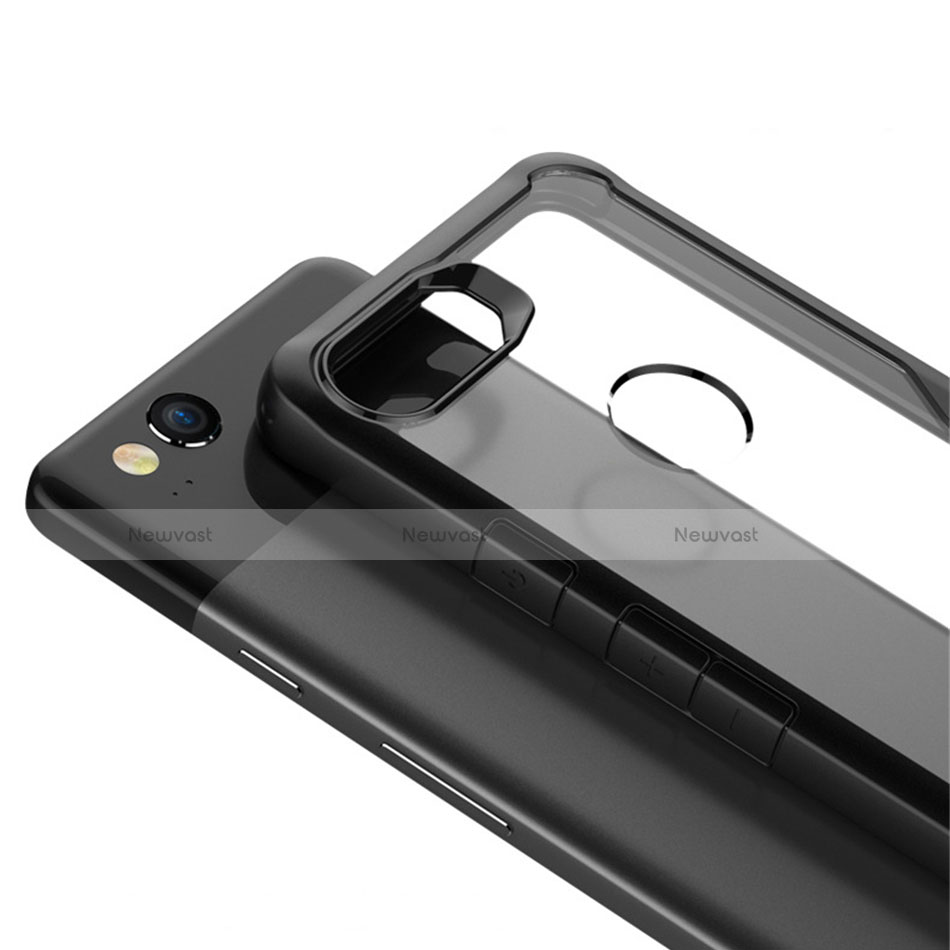 Silicone Transparent Mirror Frame Case Cover for Google Pixel 3