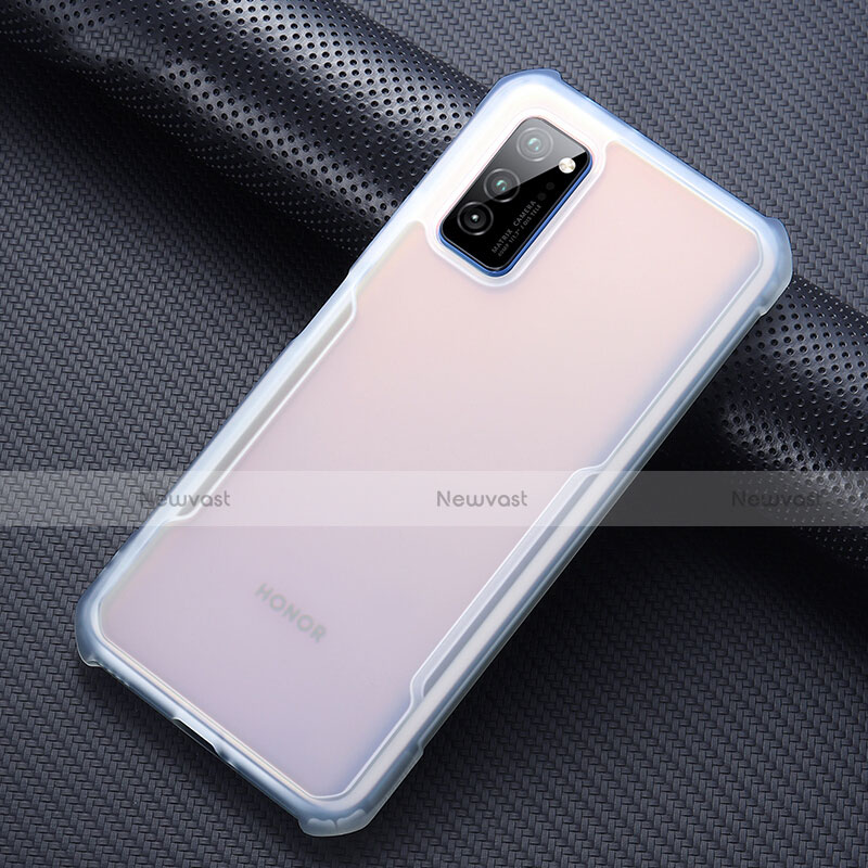 Silicone Transparent Mirror Frame Case Cover for Huawei Honor V30 5G Clear