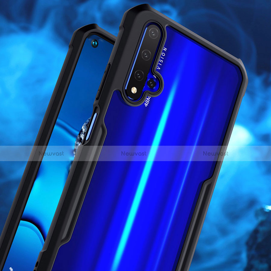 Silicone Transparent Mirror Frame Case Cover for Huawei Nova 5T