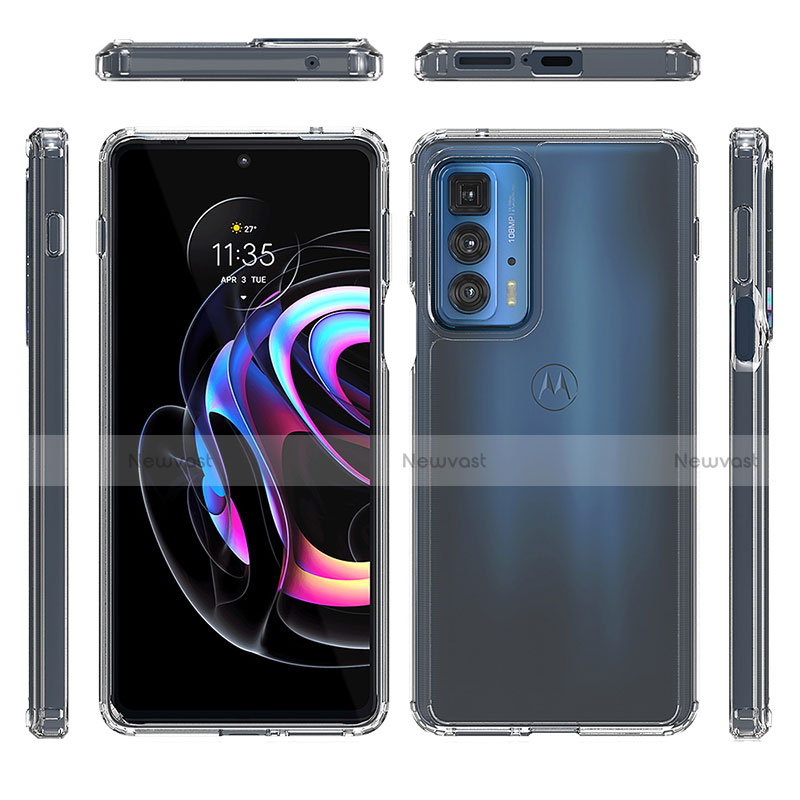 Silicone Transparent Mirror Frame Case Cover for Motorola Moto Edge S Pro 5G