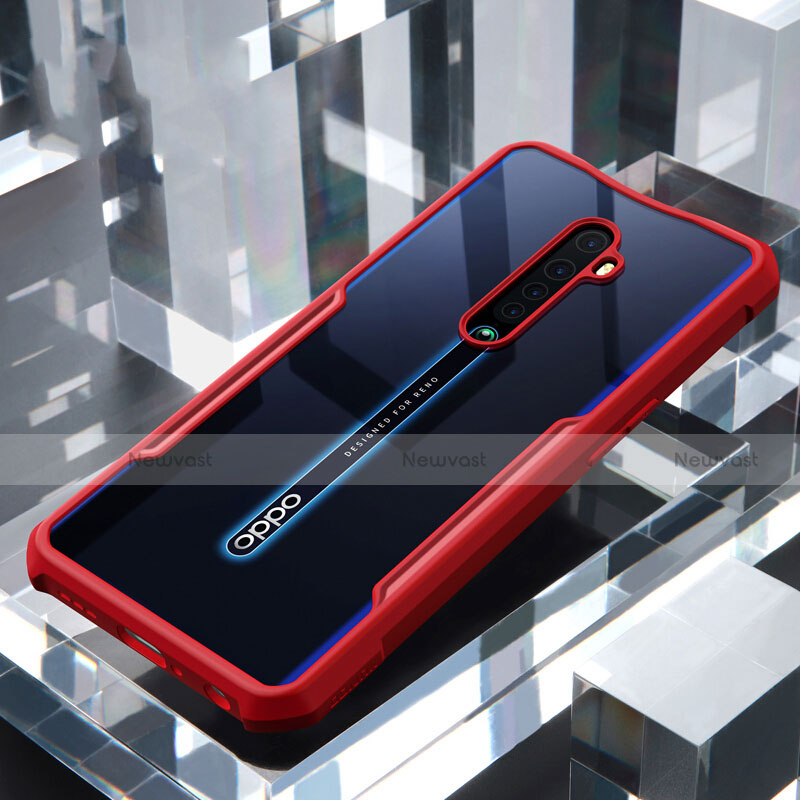 Silicone Transparent Mirror Frame Case Cover for Oppo Reno2