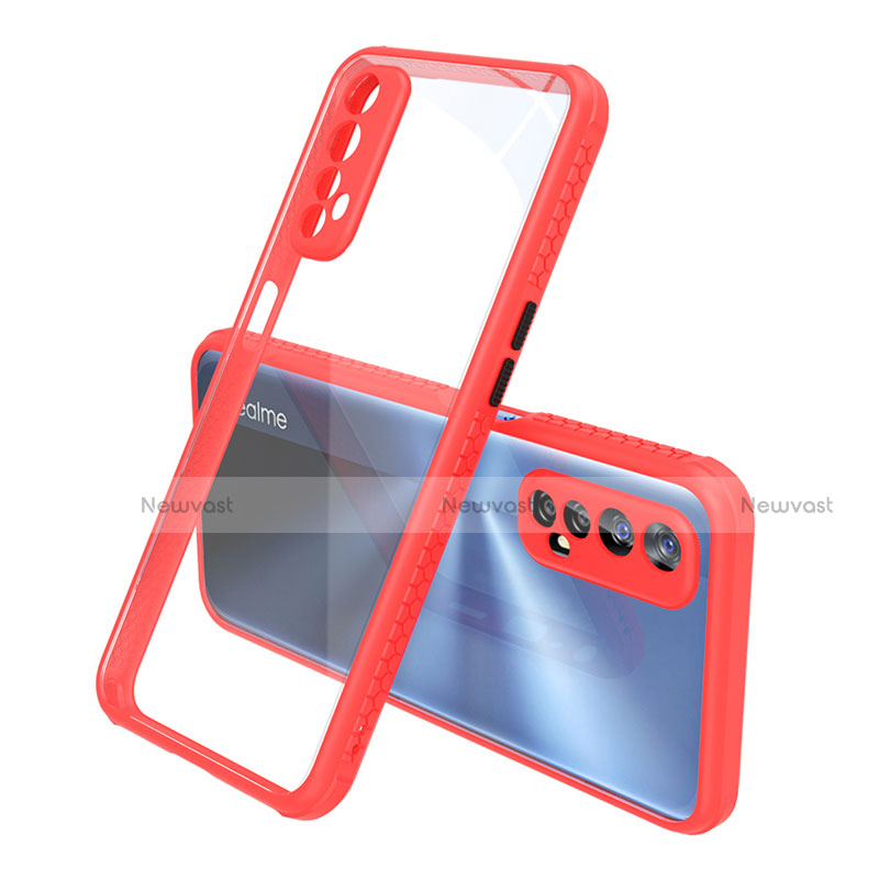 Silicone Transparent Mirror Frame Case Cover for Realme 7