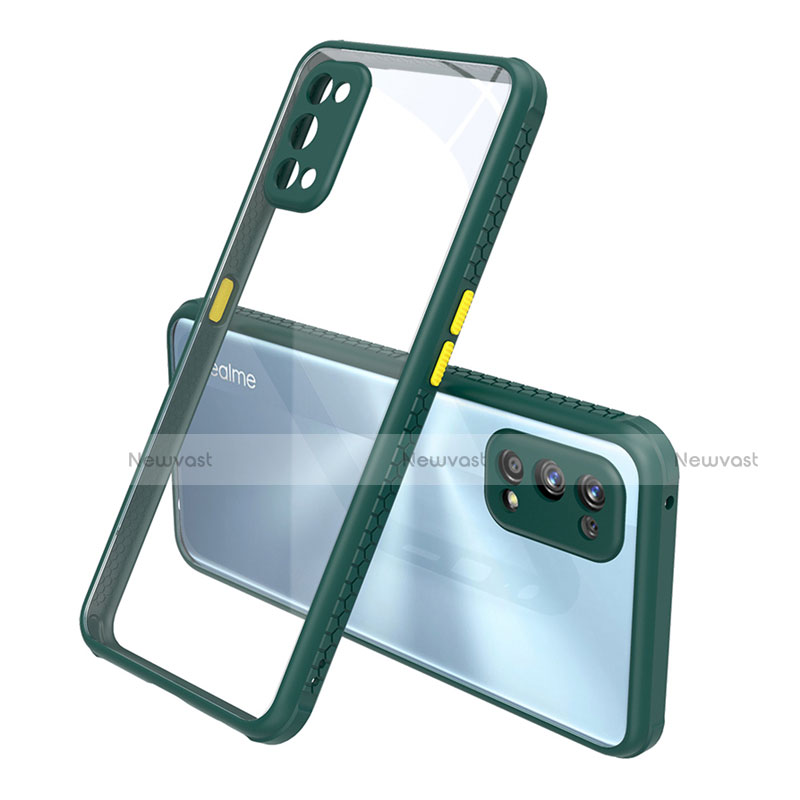 Silicone Transparent Mirror Frame Case Cover for Realme 7 Pro