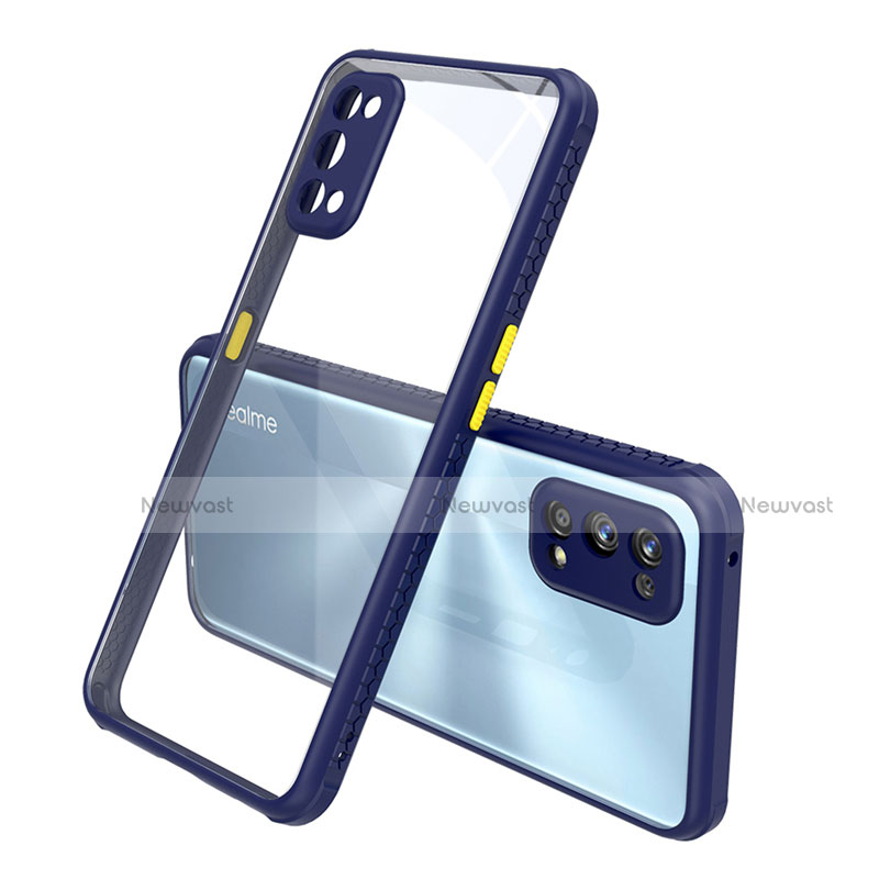 Silicone Transparent Mirror Frame Case Cover for Realme 7 Pro