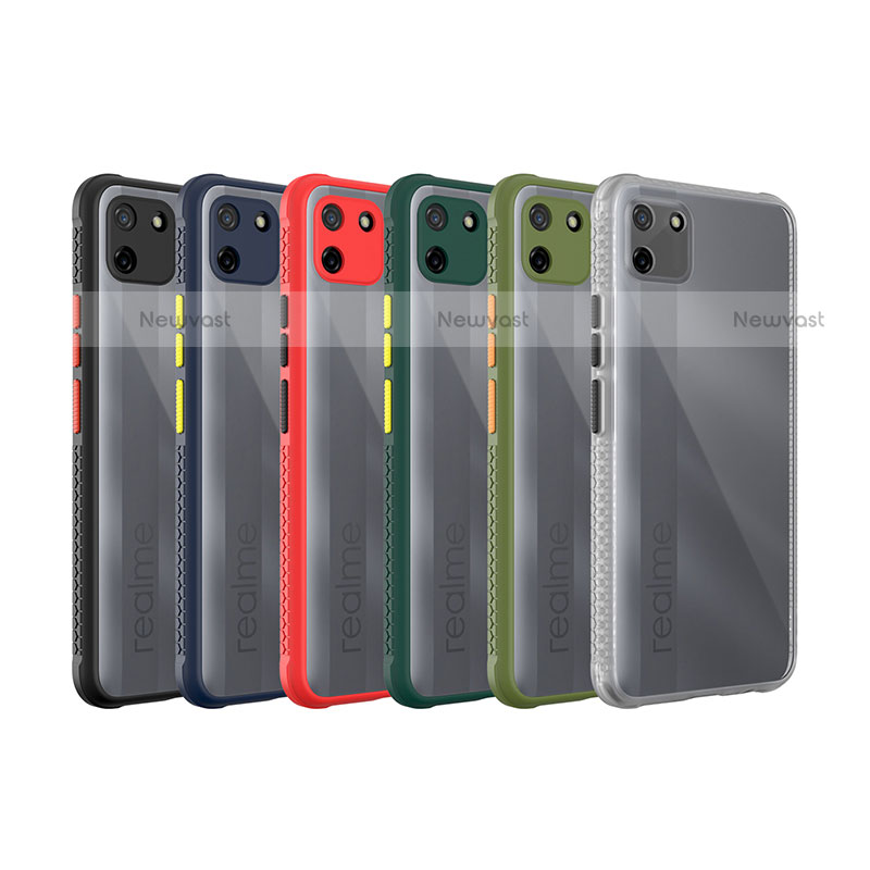 Silicone Transparent Mirror Frame Case Cover for Realme C11