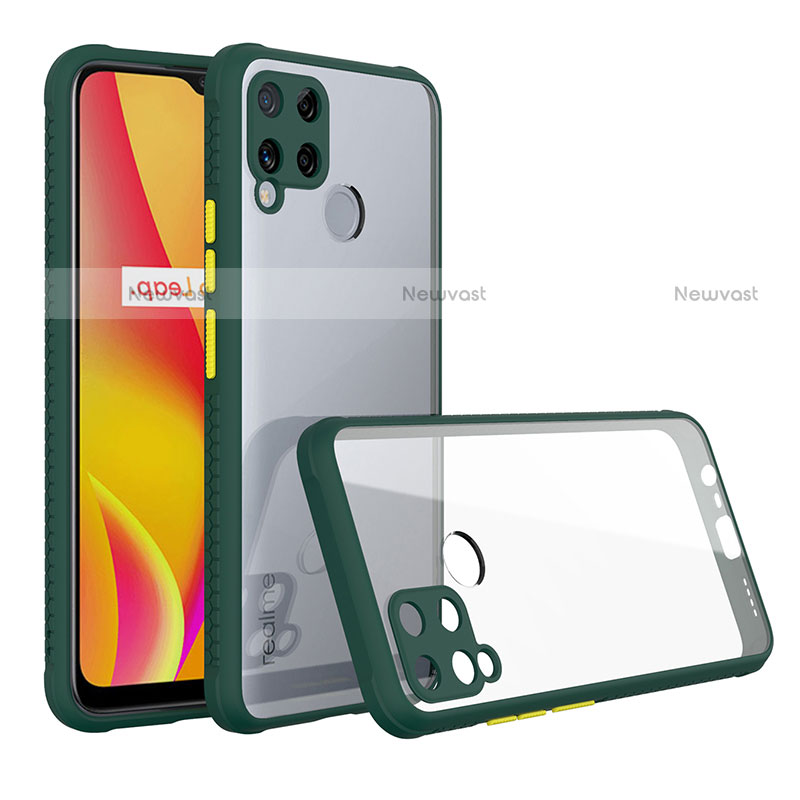 Silicone Transparent Mirror Frame Case Cover for Realme C15