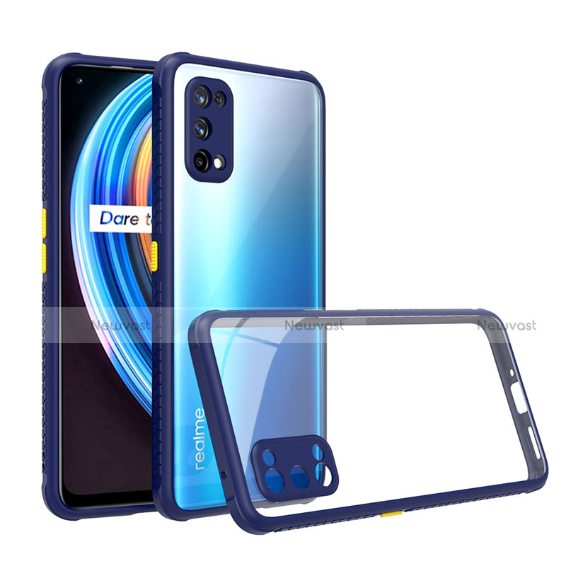 Silicone Transparent Mirror Frame Case Cover for Realme Q2 Pro 5G