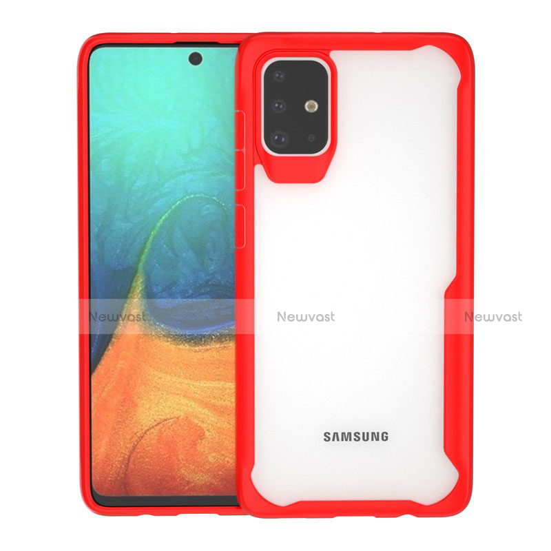 Silicone Transparent Mirror Frame Case Cover for Samsung Galaxy A71 5G