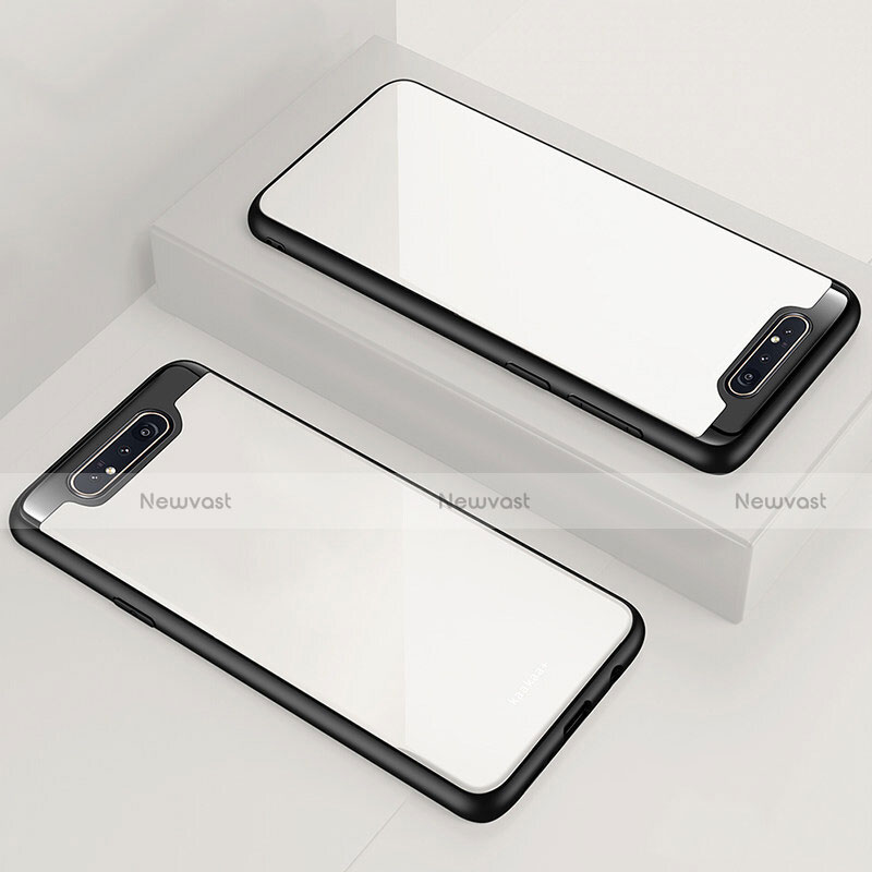 Silicone Transparent Mirror Frame Case Cover for Samsung Galaxy A90 4G