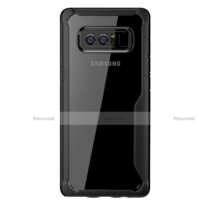 Silicone Transparent Mirror Frame Case Cover for Samsung Galaxy Note 8 Duos N950F