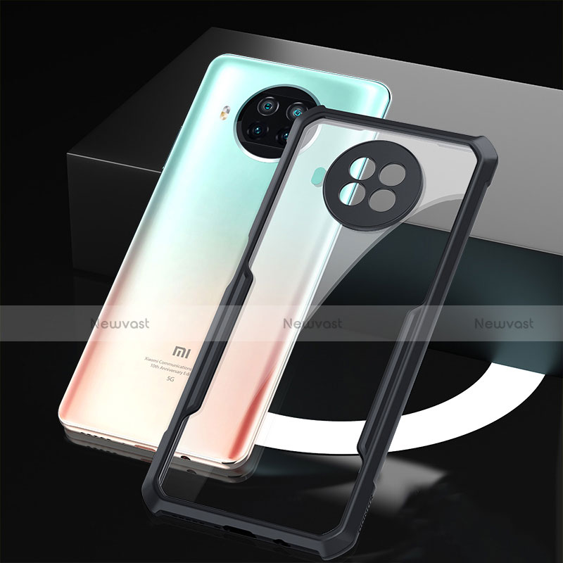 Silicone Transparent Mirror Frame Case Cover for Xiaomi Mi 10i 5G Black
