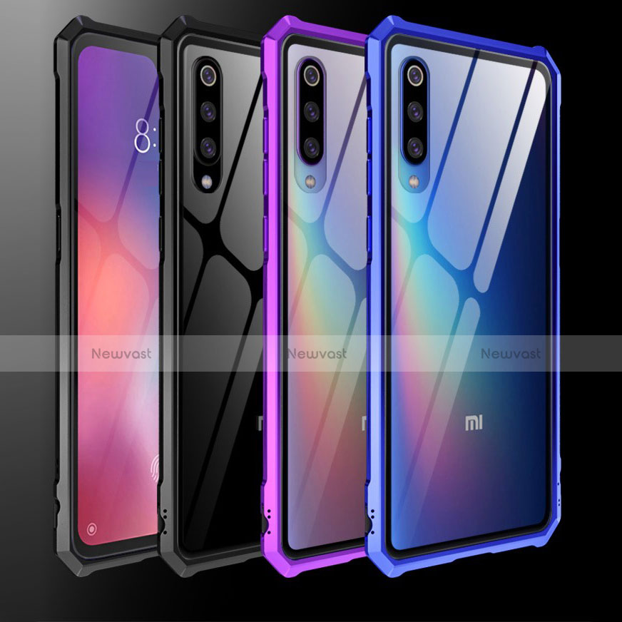 Silicone Transparent Mirror Frame Case Cover for Xiaomi Mi 9