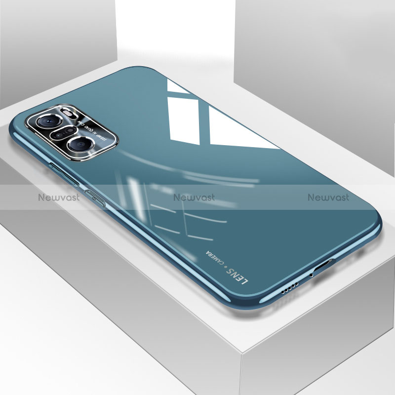 Silicone Transparent Mirror Frame Case Cover for Xiaomi Poco F3 5G