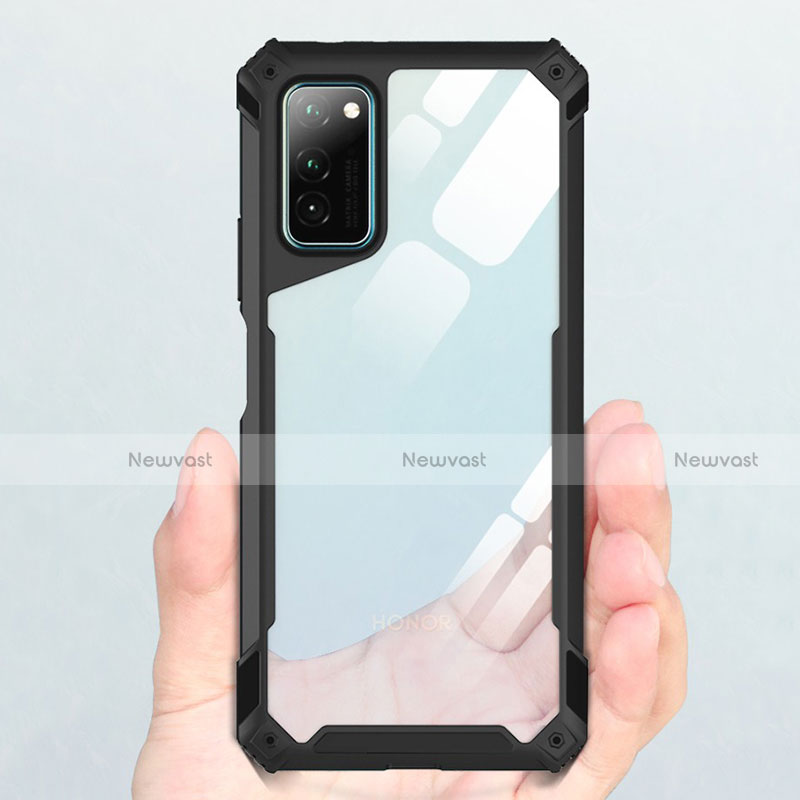 Silicone Transparent Mirror Frame Case Cover H01 for Huawei Honor View 30 5G